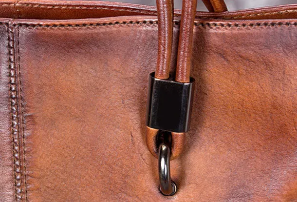 Genuine Leather Handbag Vintage Tote Bag Shoulder Bag Purse For Women