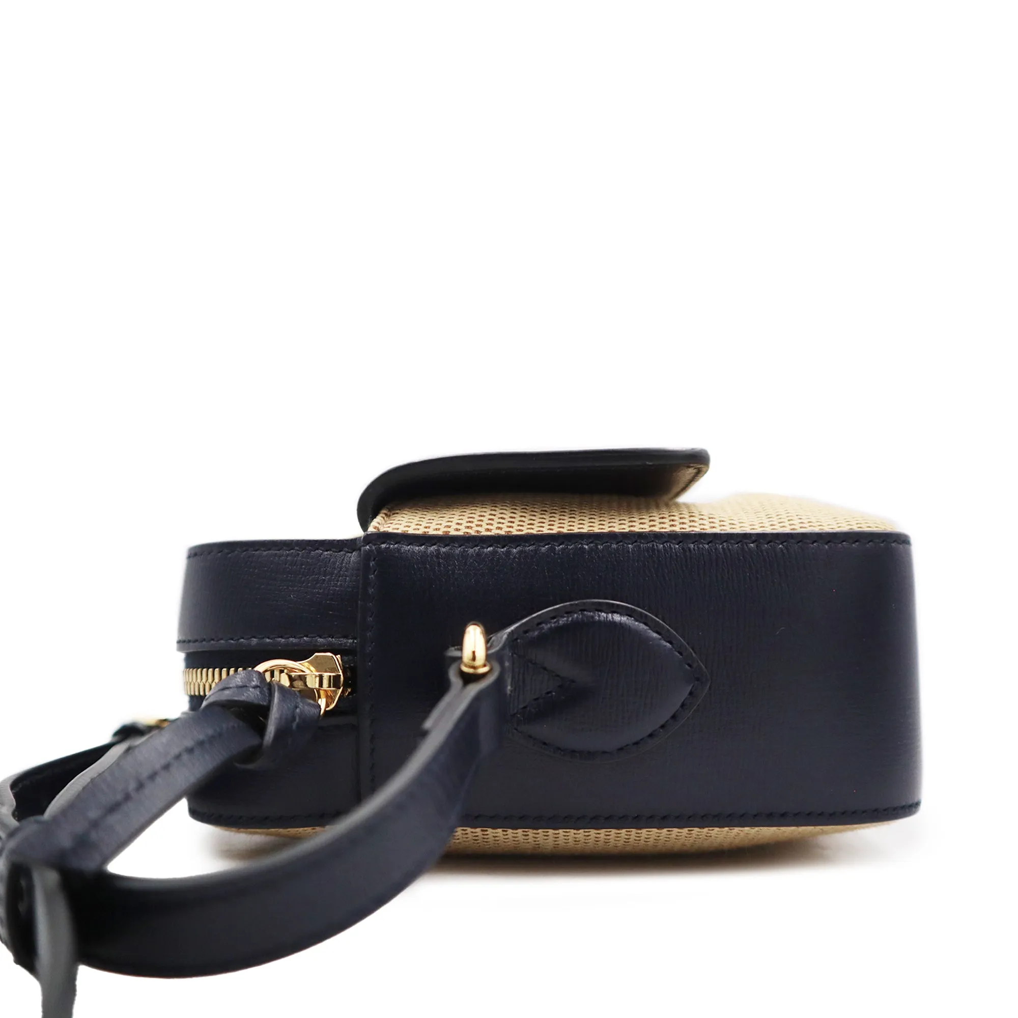 Gucci Canvas Small Horsebit Shoulder Bag