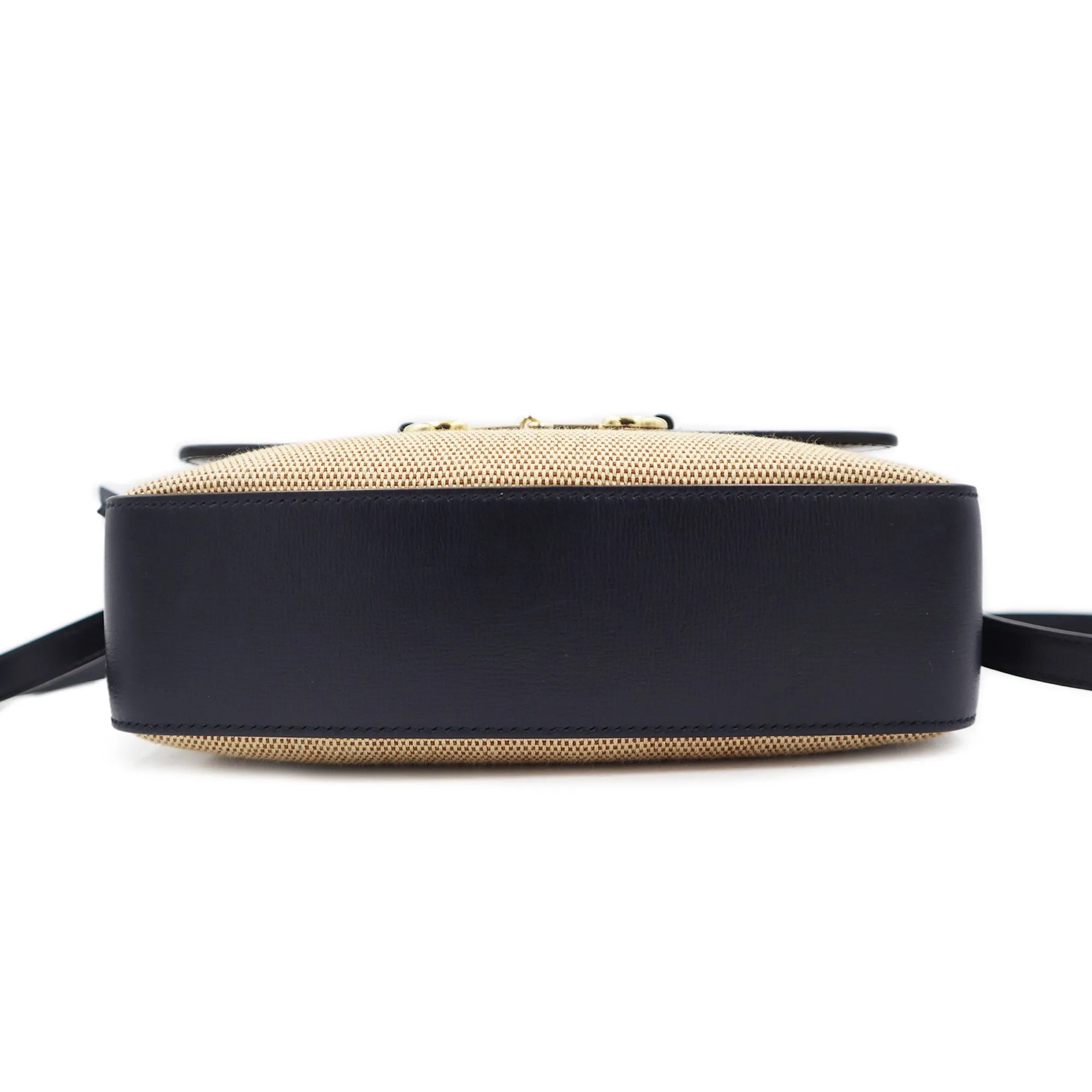 Gucci Canvas Small Horsebit Shoulder Bag