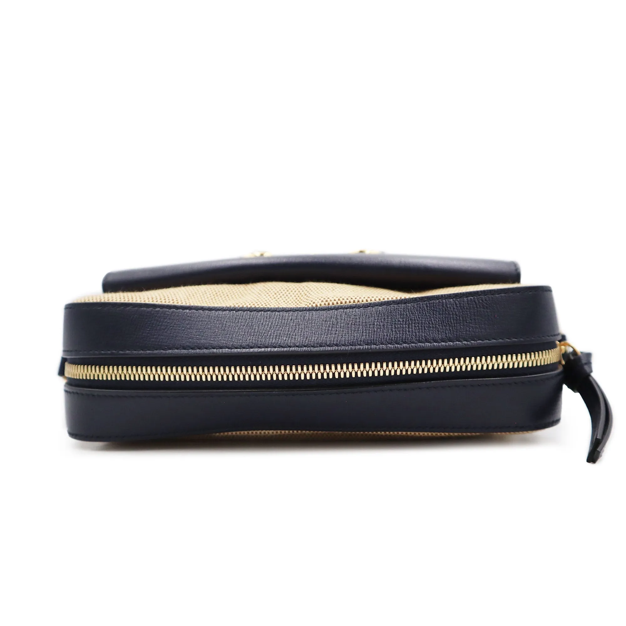 Gucci Canvas Small Horsebit Shoulder Bag