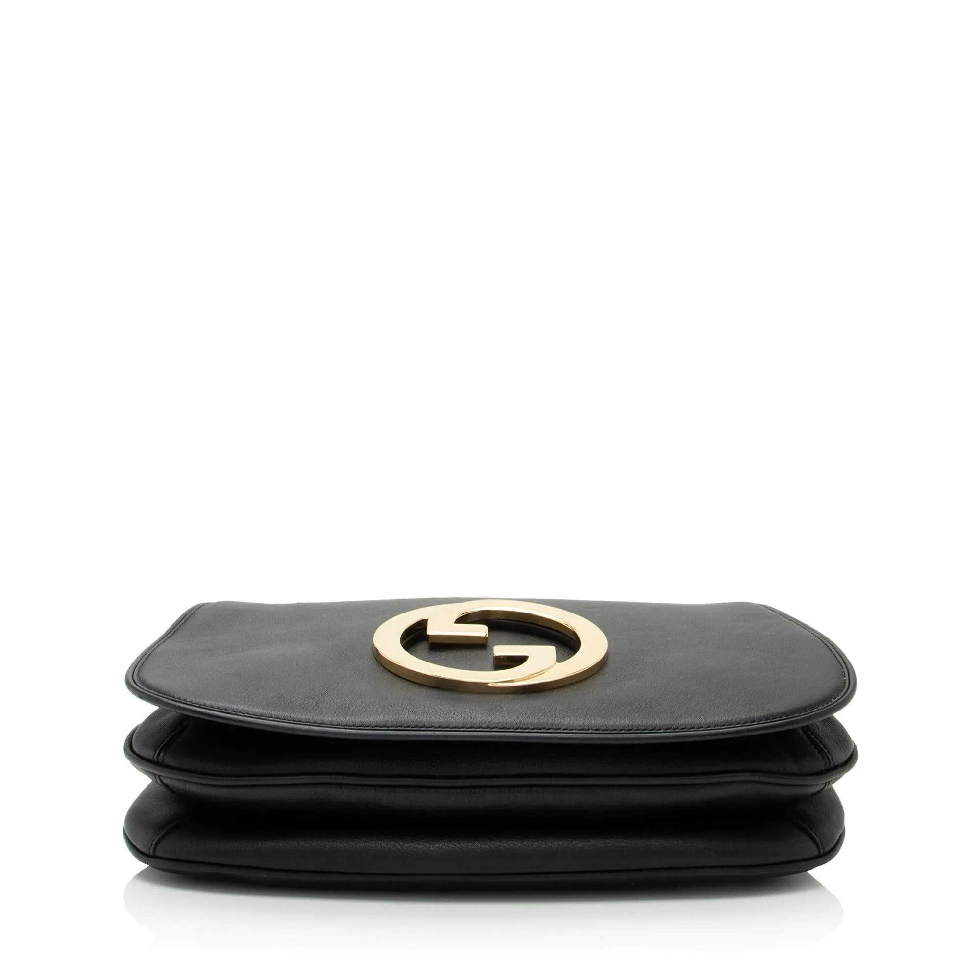 Gucci Leather Studded Blondie Top Handle Medium Shoulder Bag (SHF-R9Ze9C)