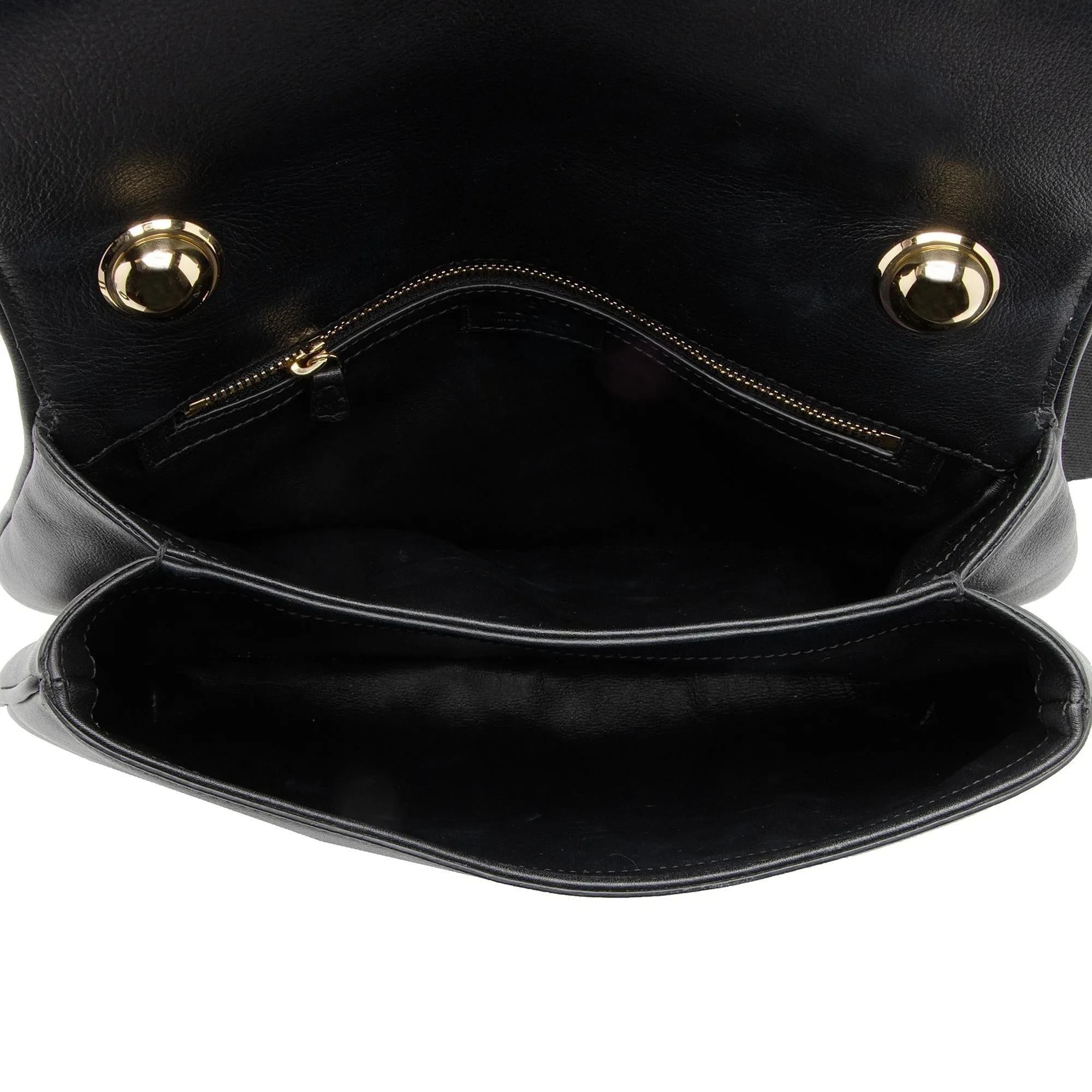 Gucci Leather Studded Blondie Top Handle Medium Shoulder Bag (SHF-R9Ze9C)