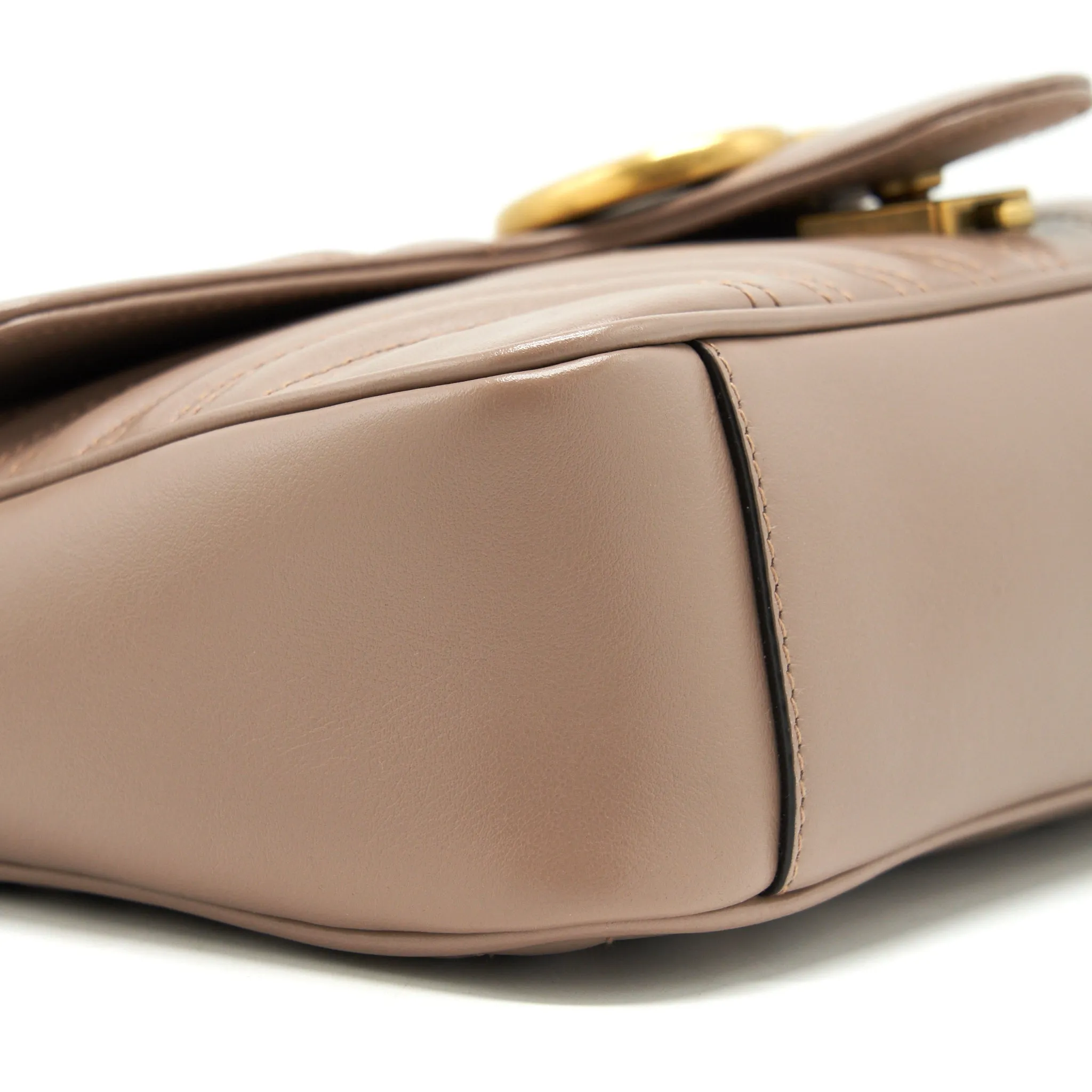 Gucci Marmont Small Dusty Pink matelass?? shoulder bag GHW