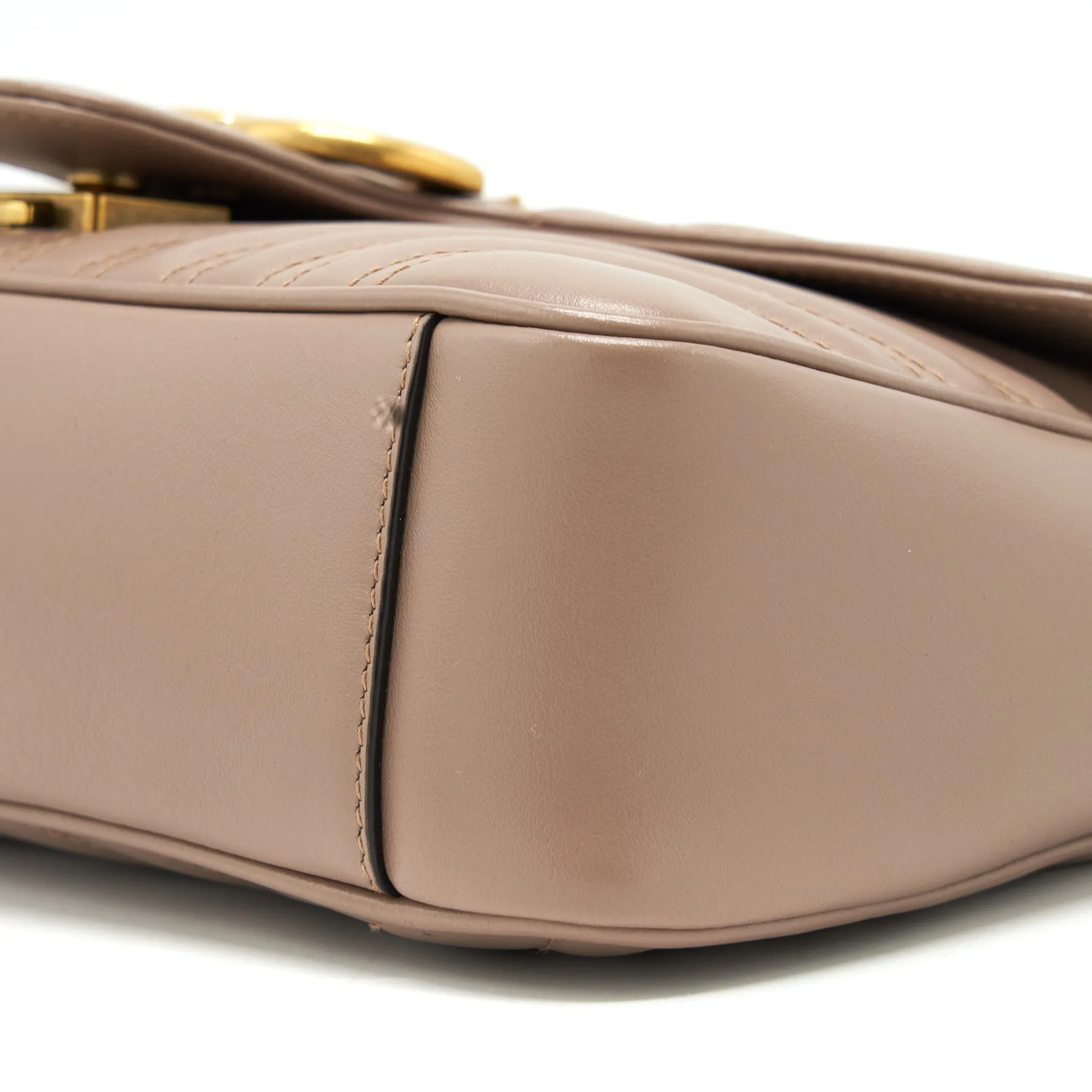 Gucci Marmont Small Dusty Pink matelass?? shoulder bag GHW