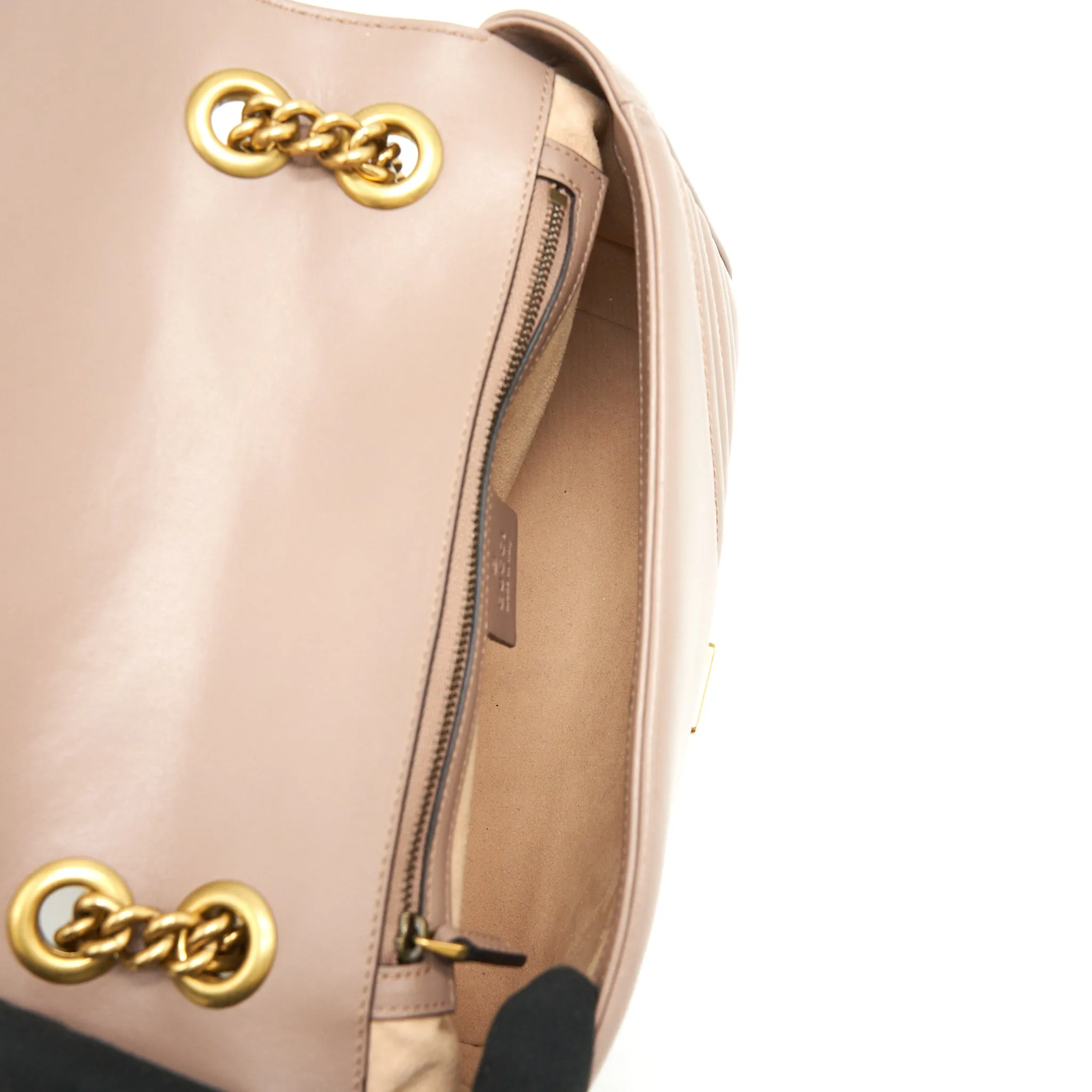 Gucci Marmont Small Dusty Pink matelass?? shoulder bag GHW