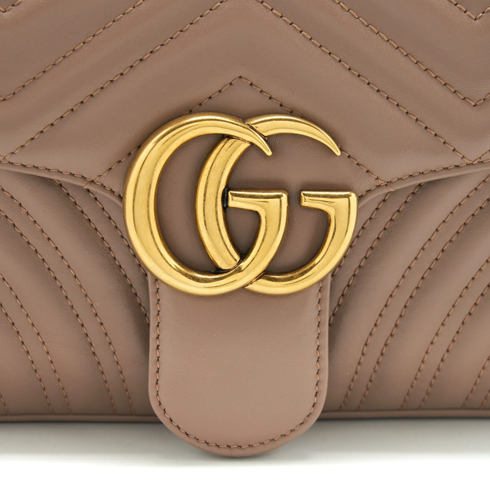 Gucci Marmont Small Dusty Pink matelass?? shoulder bag GHW
