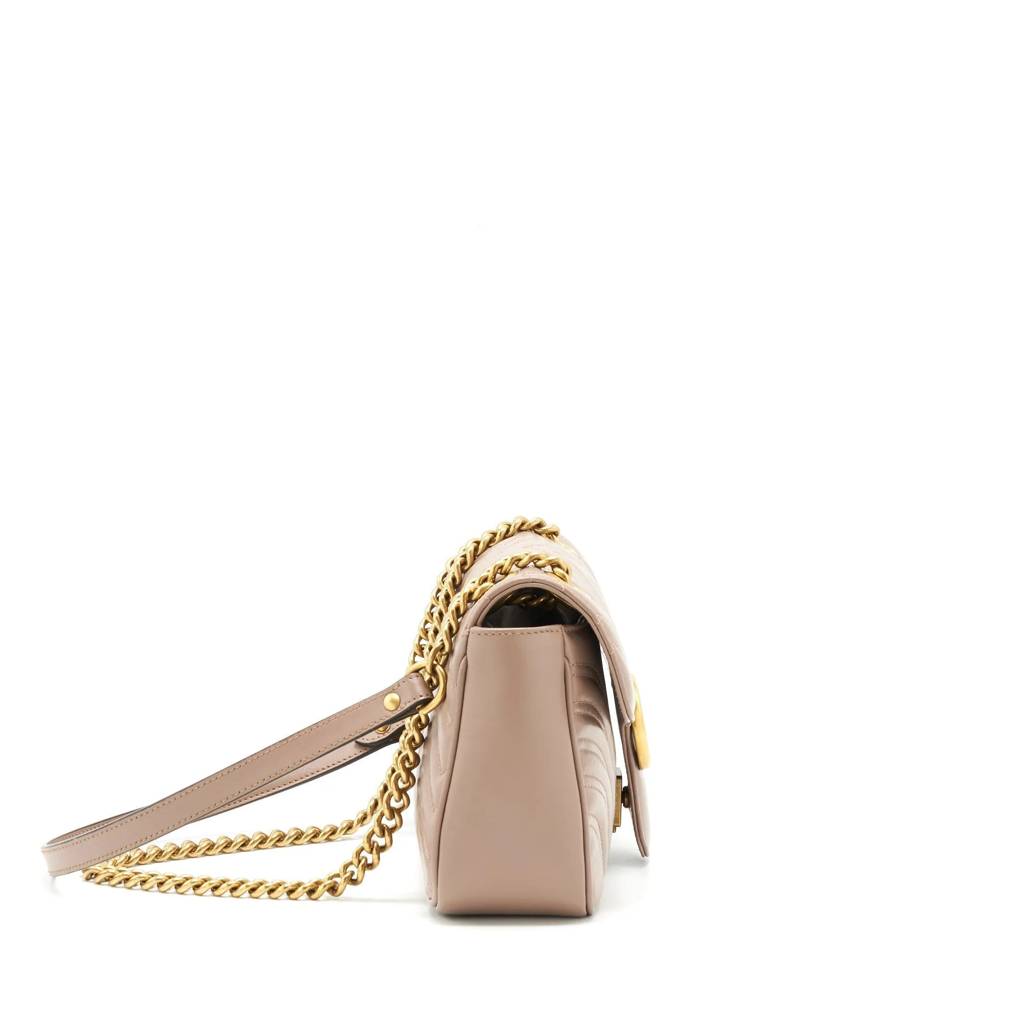 Gucci Marmont Small Dusty Pink matelass?? shoulder bag GHW
