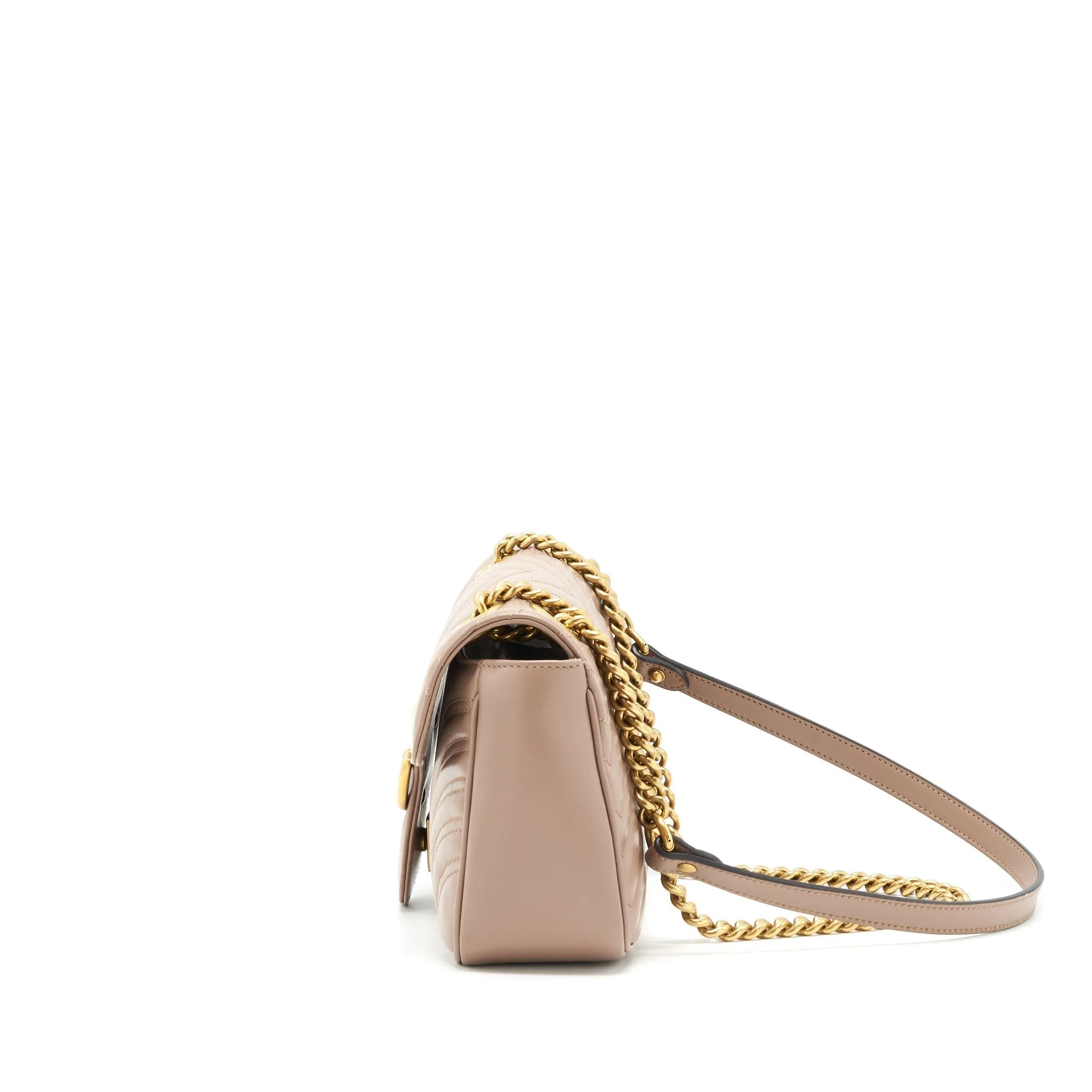 Gucci Marmont Small Dusty Pink matelass?? shoulder bag GHW