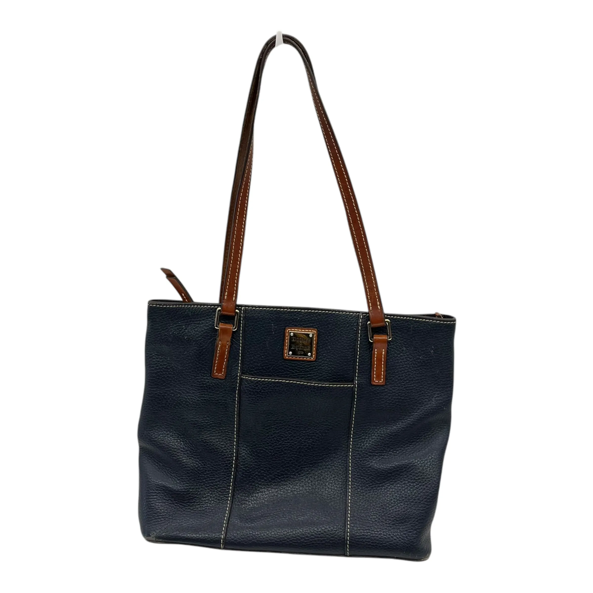 Handbag Designer By Dooney And Bourke In Blue & Brown, Size:Medium