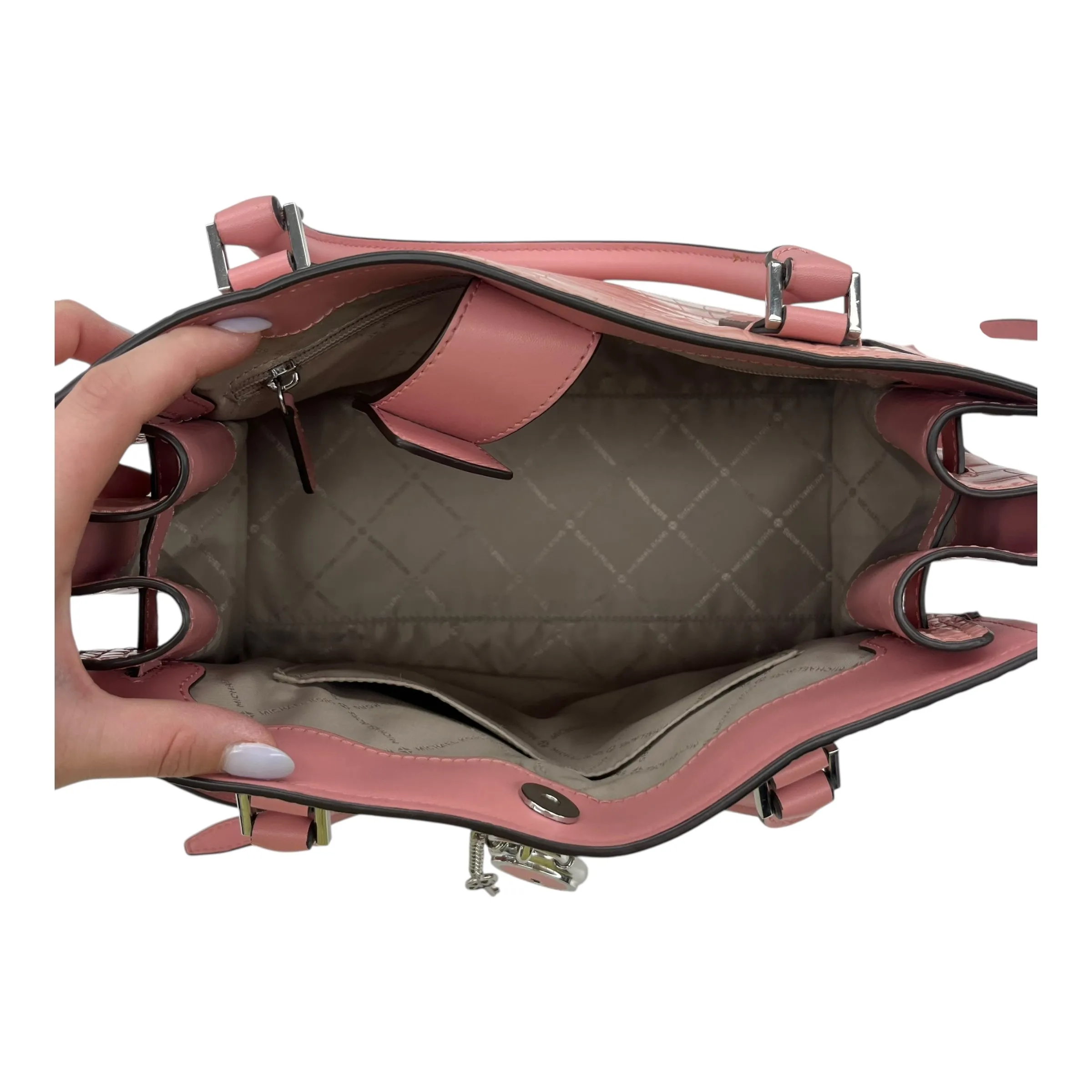 Handbag Designer By Michael Kors In Pink, Size:Medium
