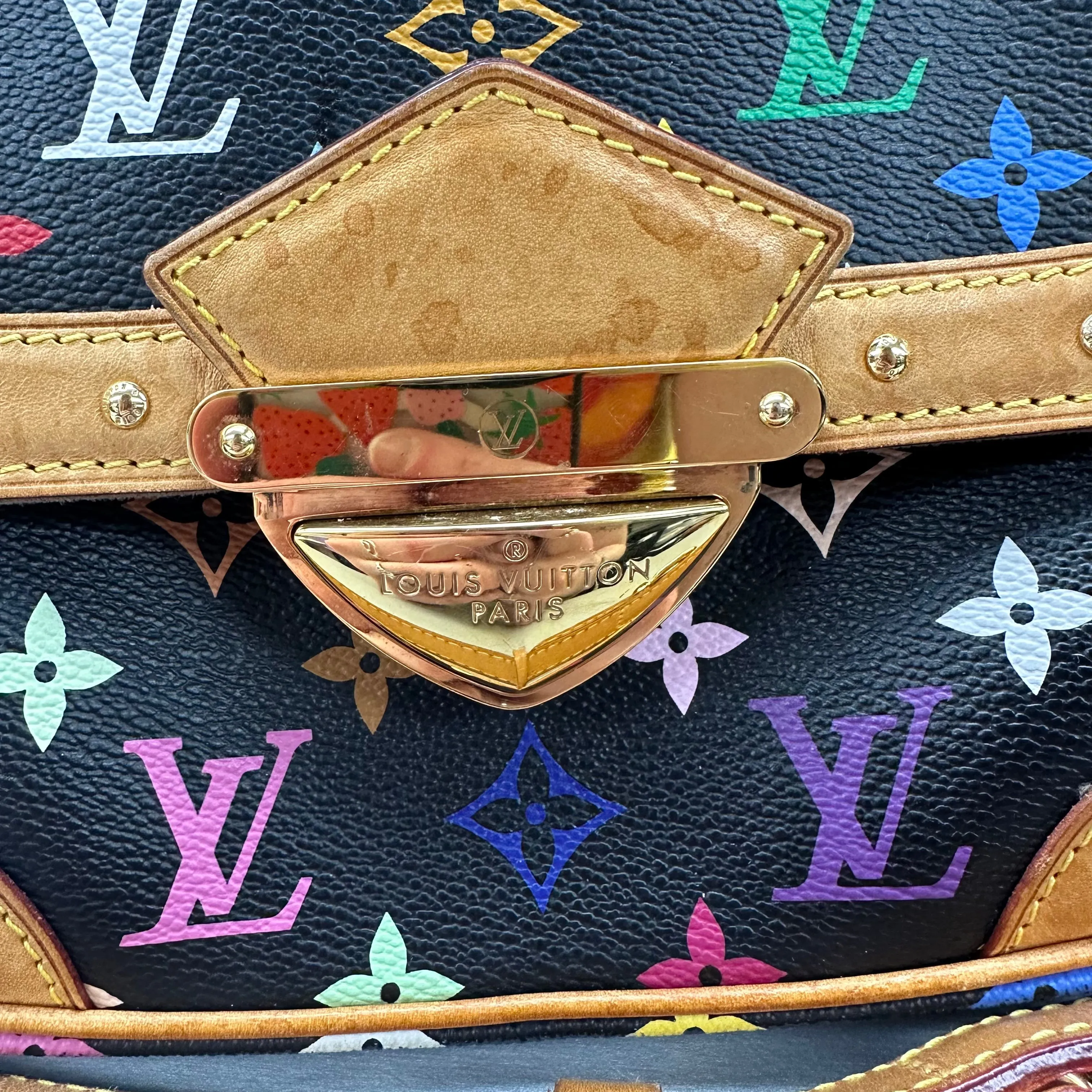 Handbag Luxury Designer By Louis Vuitton In Multi, Size:Medium
