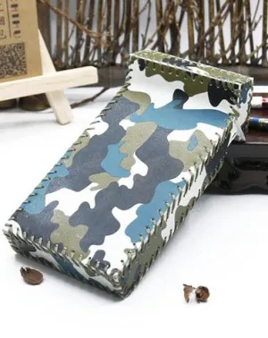 Handmade Leather Cigarette Holder Camouflage Leather Womens Cigarette Holder Case for Women