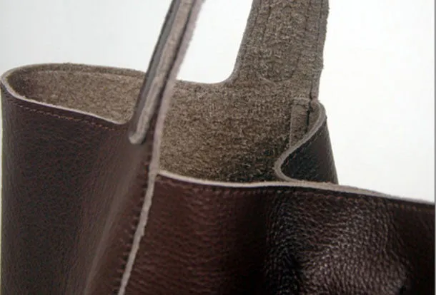 Handmade Leather handbag shoulder bag large tote for women leather shopper bag