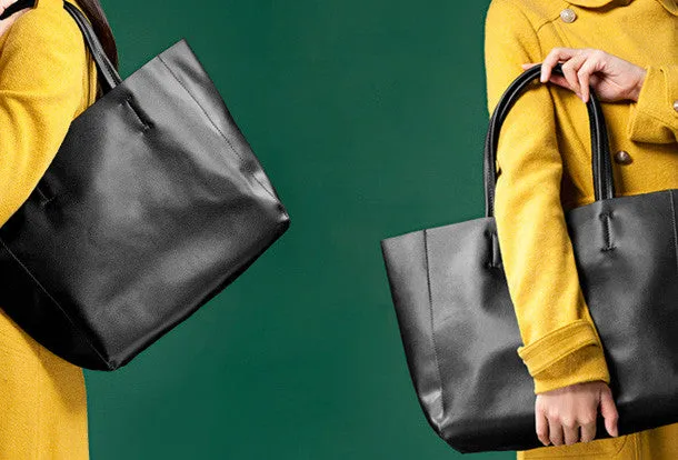Handmade modern fashion leather small tote bag shoulder bag handbag for women