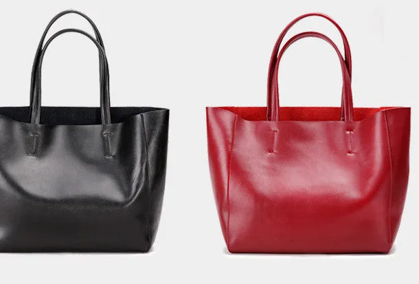 Handmade modern fashion leather small tote bag shoulder bag handbag for women