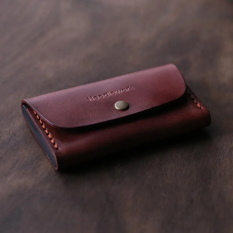 Handmade Wooden Coffee Leather Mens 20pcs Cigarette Case Cool Custom Cigarette Holder for Men