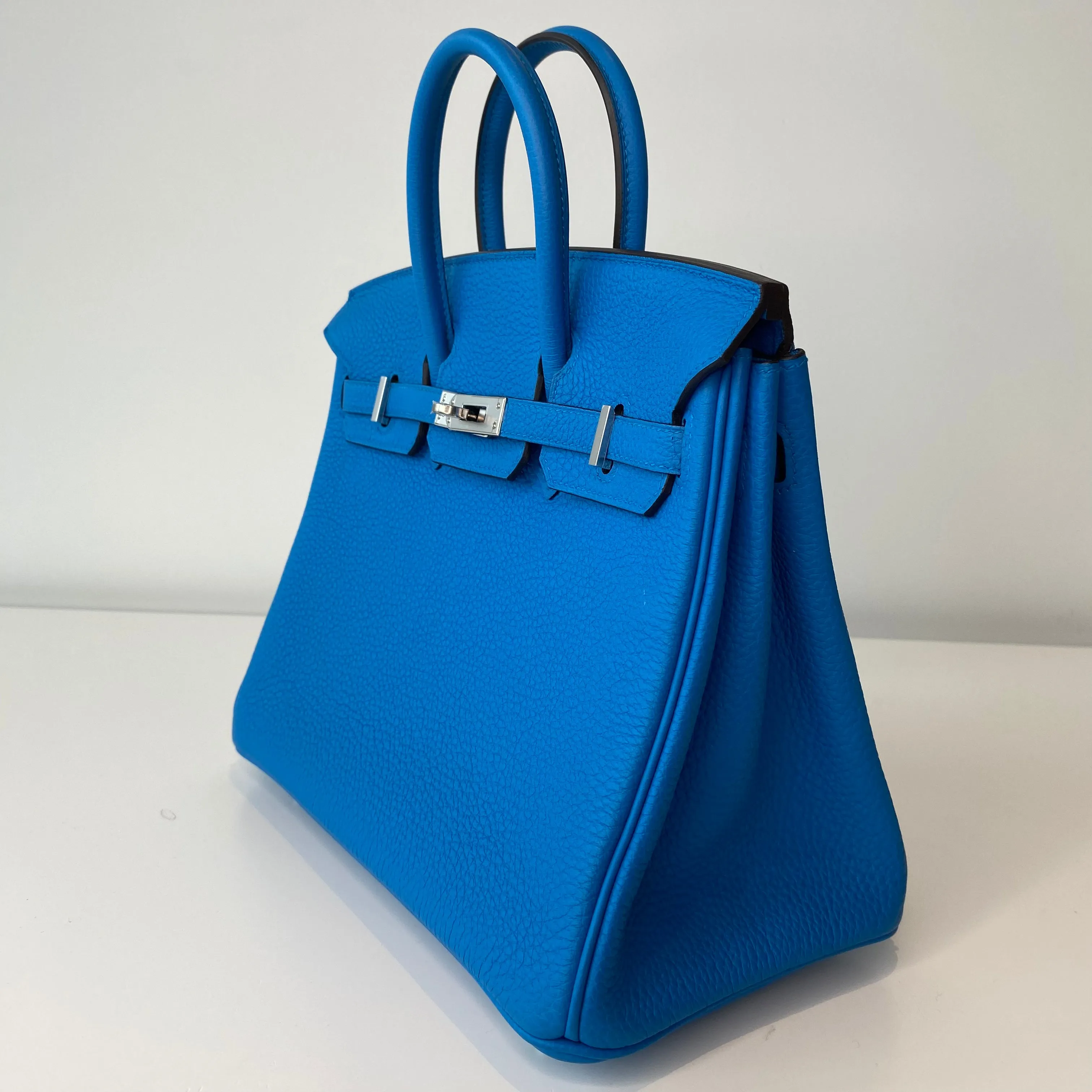 Hermes Birkin 25 Blue Zanzibar Togo Palladium Hardware