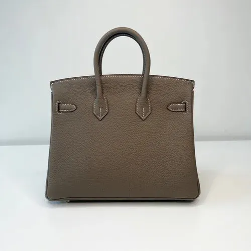 Herm??s Birkin 25 Etoupe Togo Gold Hardware