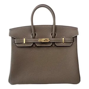 Herm??s Birkin 25 Etoupe Togo Gold Hardware