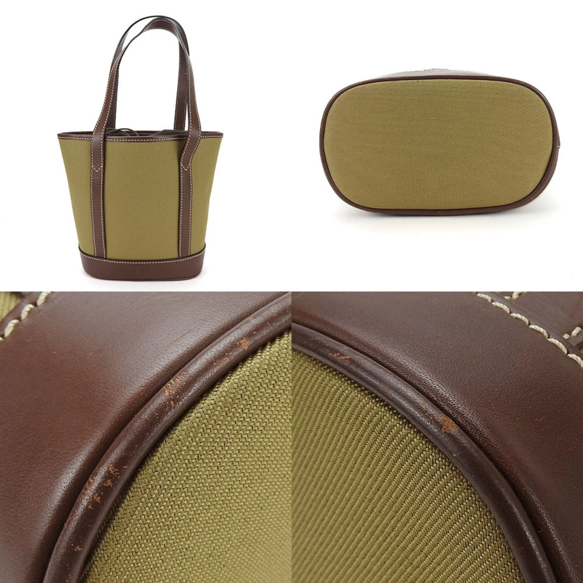 Hunting World  Canvas Leather Tote Bag (Pre-Owned)