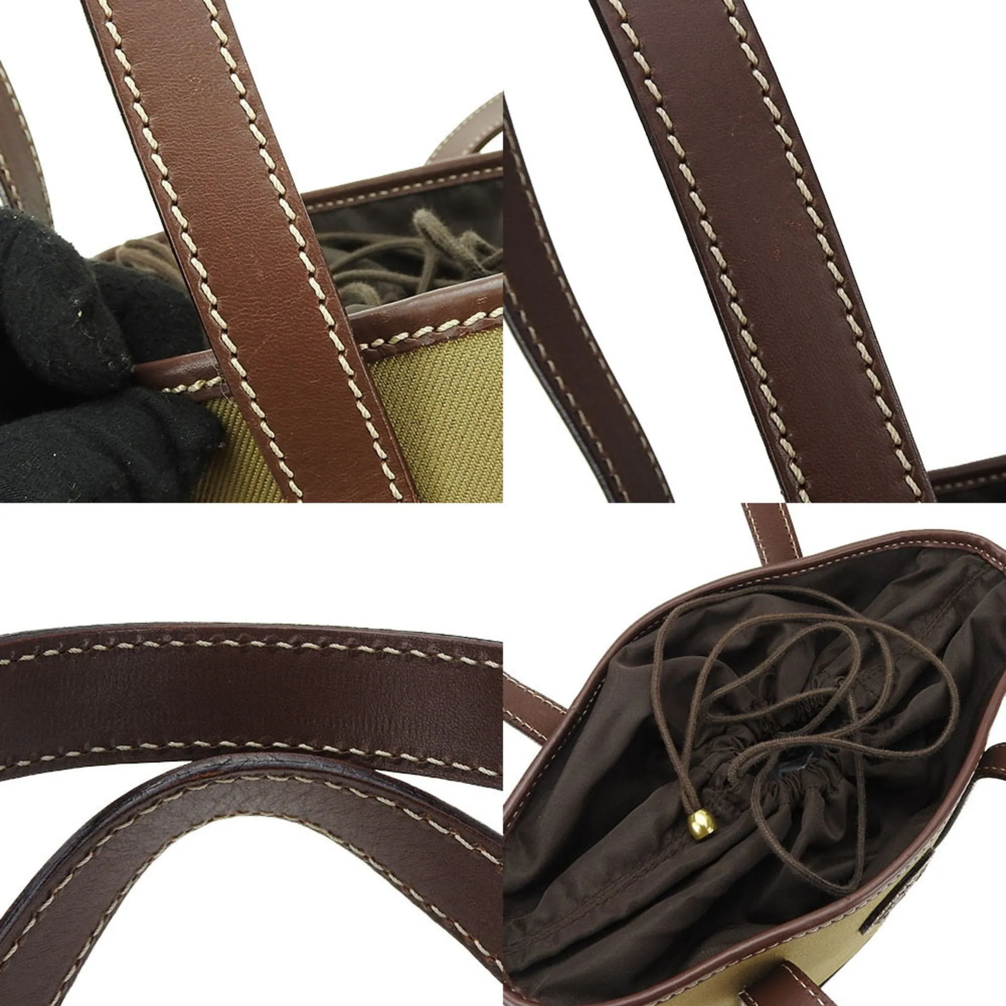 Hunting World  Canvas Leather Tote Bag (Pre-Owned)