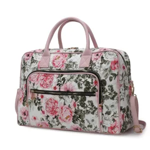 Jayla Quilted Cotton Botanical Pattern Womens Duffle Bag