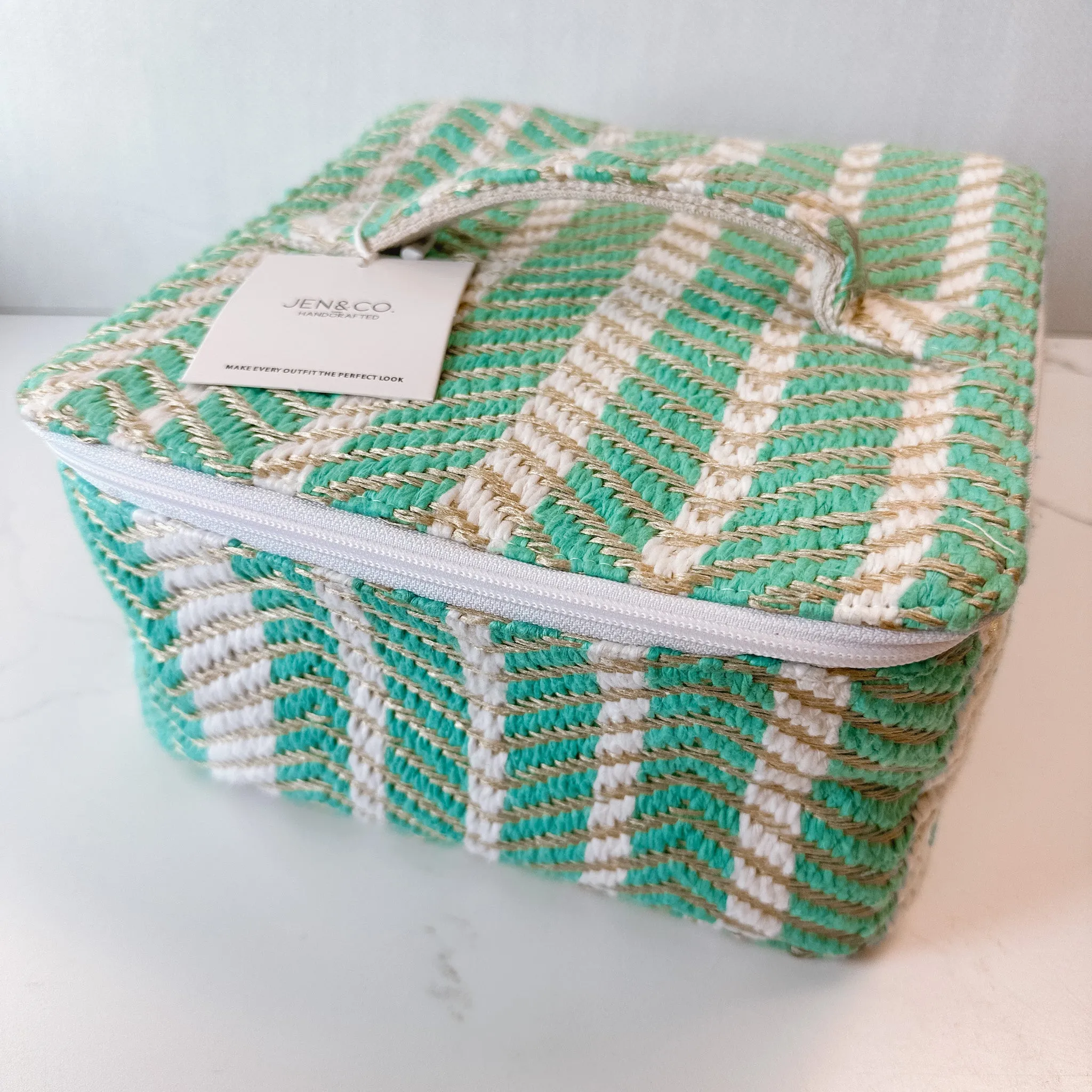 Jen & Co - Fiona Cosmetic Case, Jade
