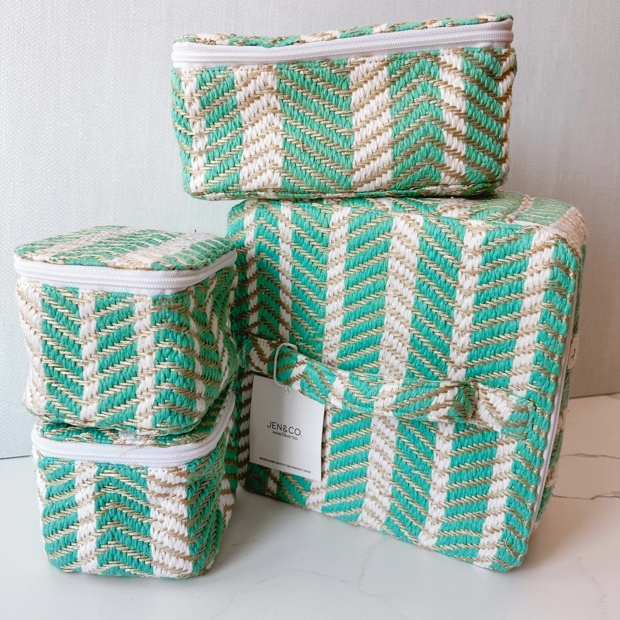 Jen & Co - Fiona Cosmetic Case, Jade