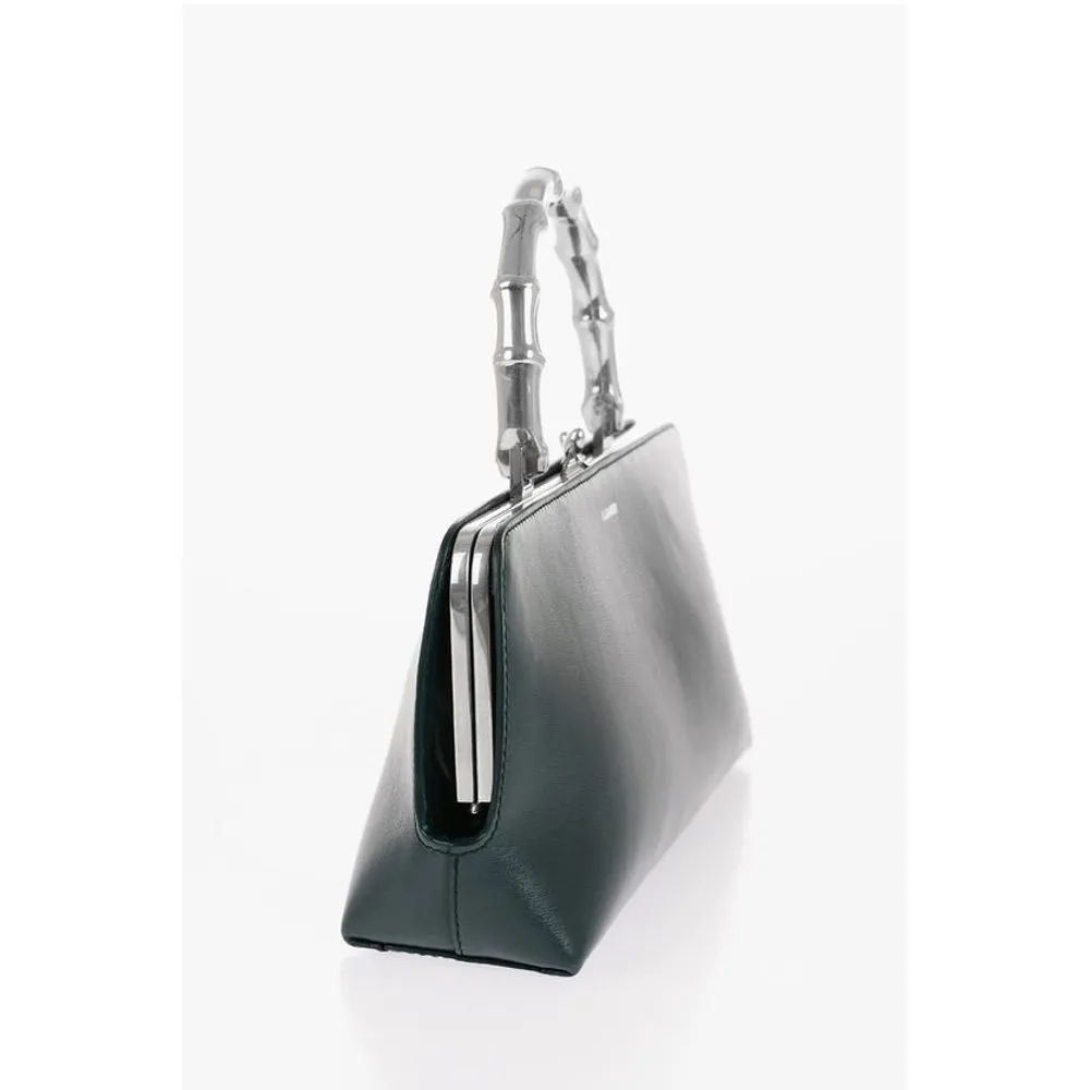 Jil Sander Leather Handbag with Clap Women's Closure