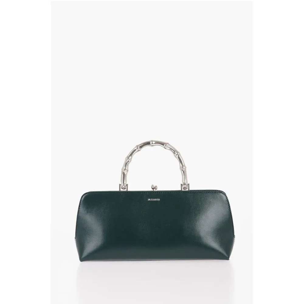 Jil Sander Leather Handbag with Clap Women's Closure