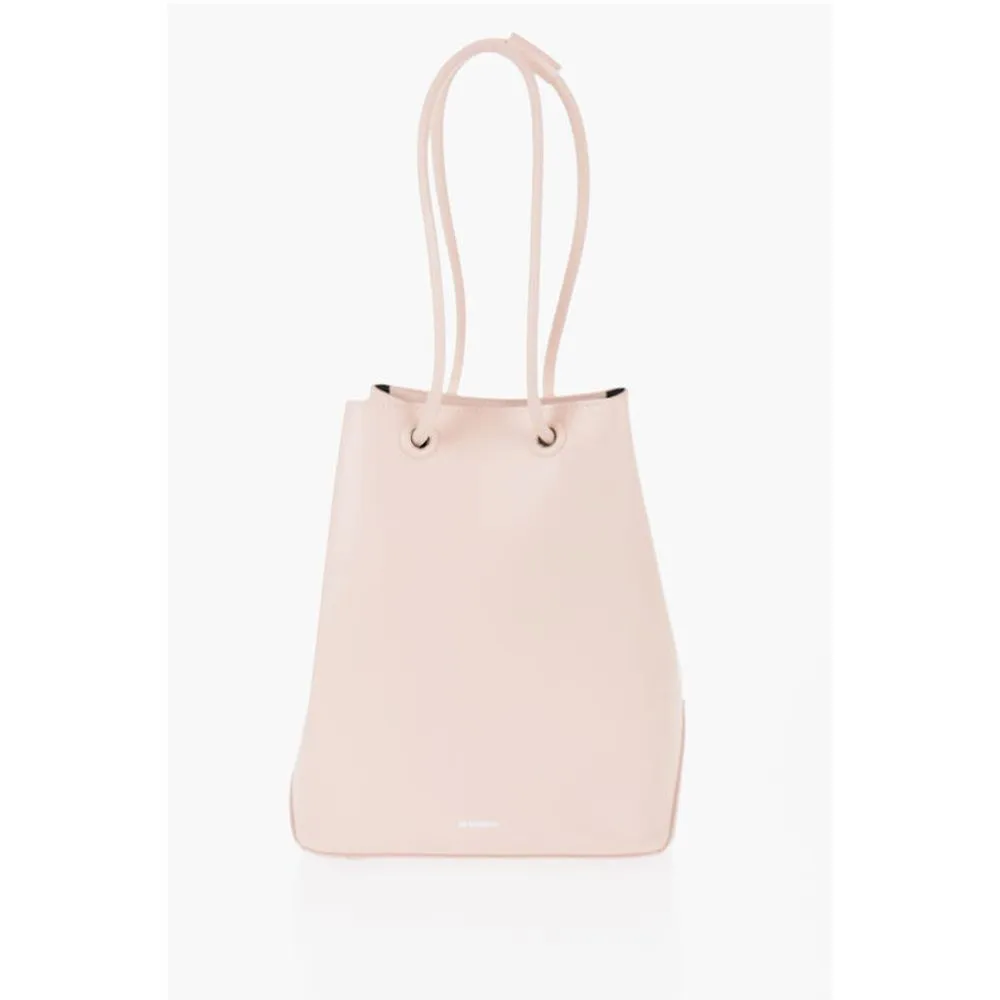 Jil Sander Leather Shopping Bag with Adjustable Women's Handles