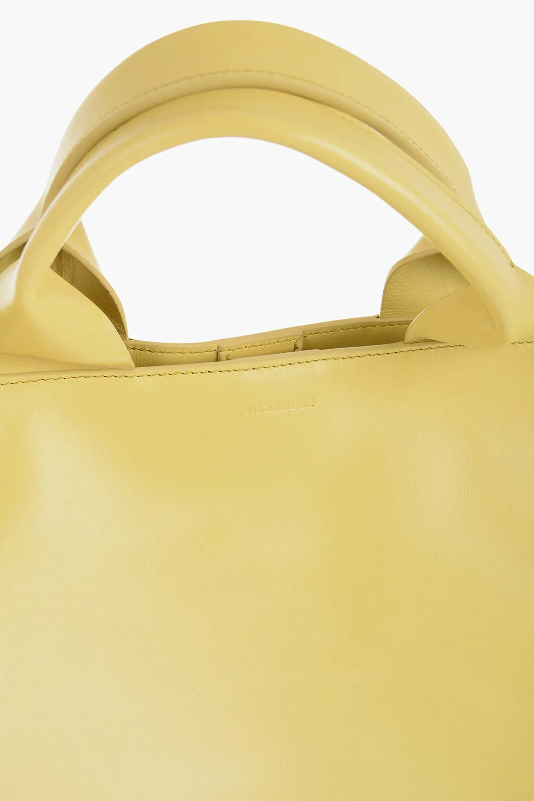 Jil Sander Leather Tote Bag With Removable Shoulder Strap