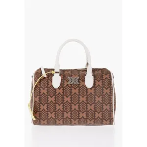 John Richmond Printed Faux Leather NARYN Bowler Bag with Metal Women's Logo