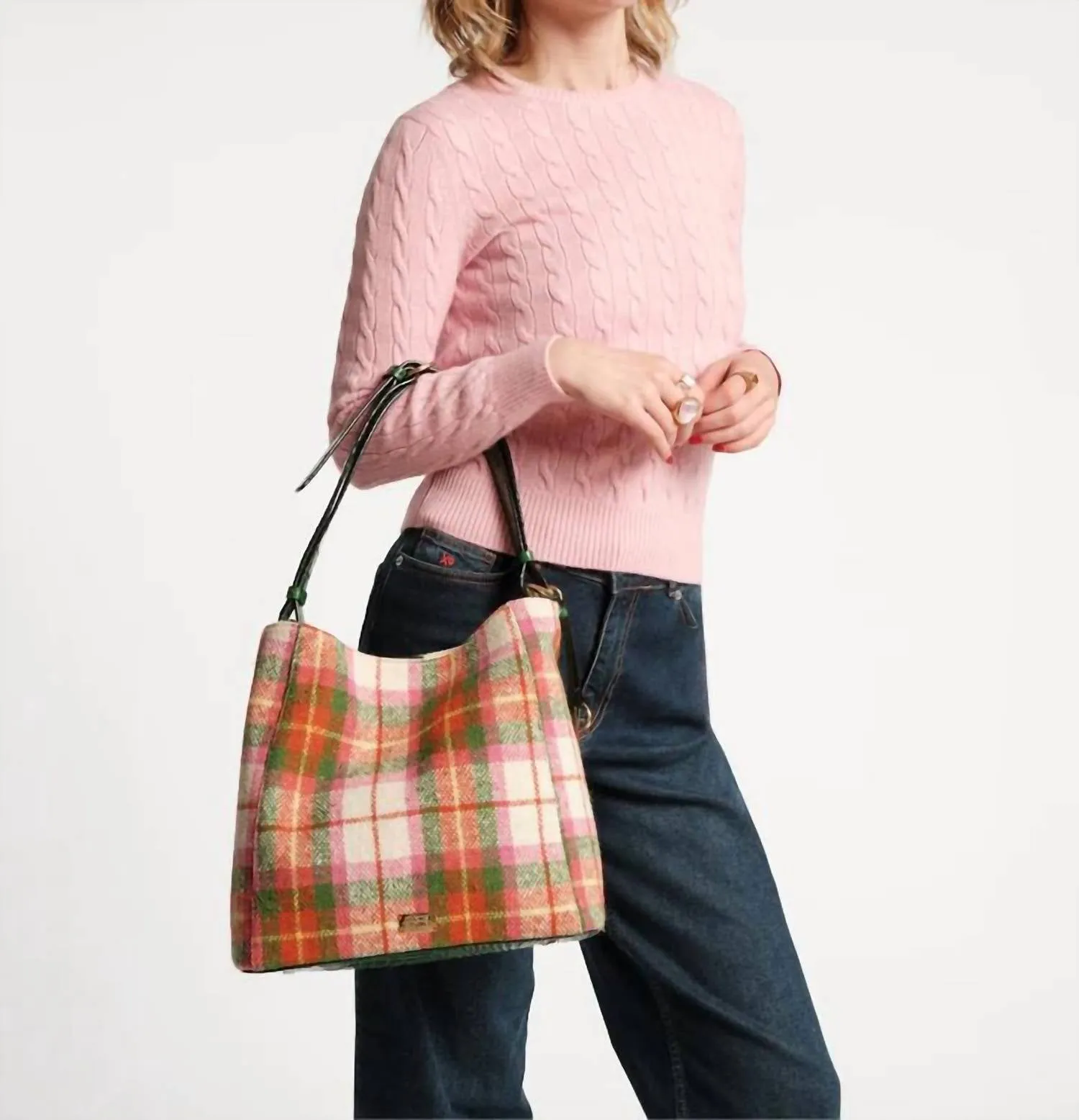 June Hobo Tote In Pink, Orange, Blue