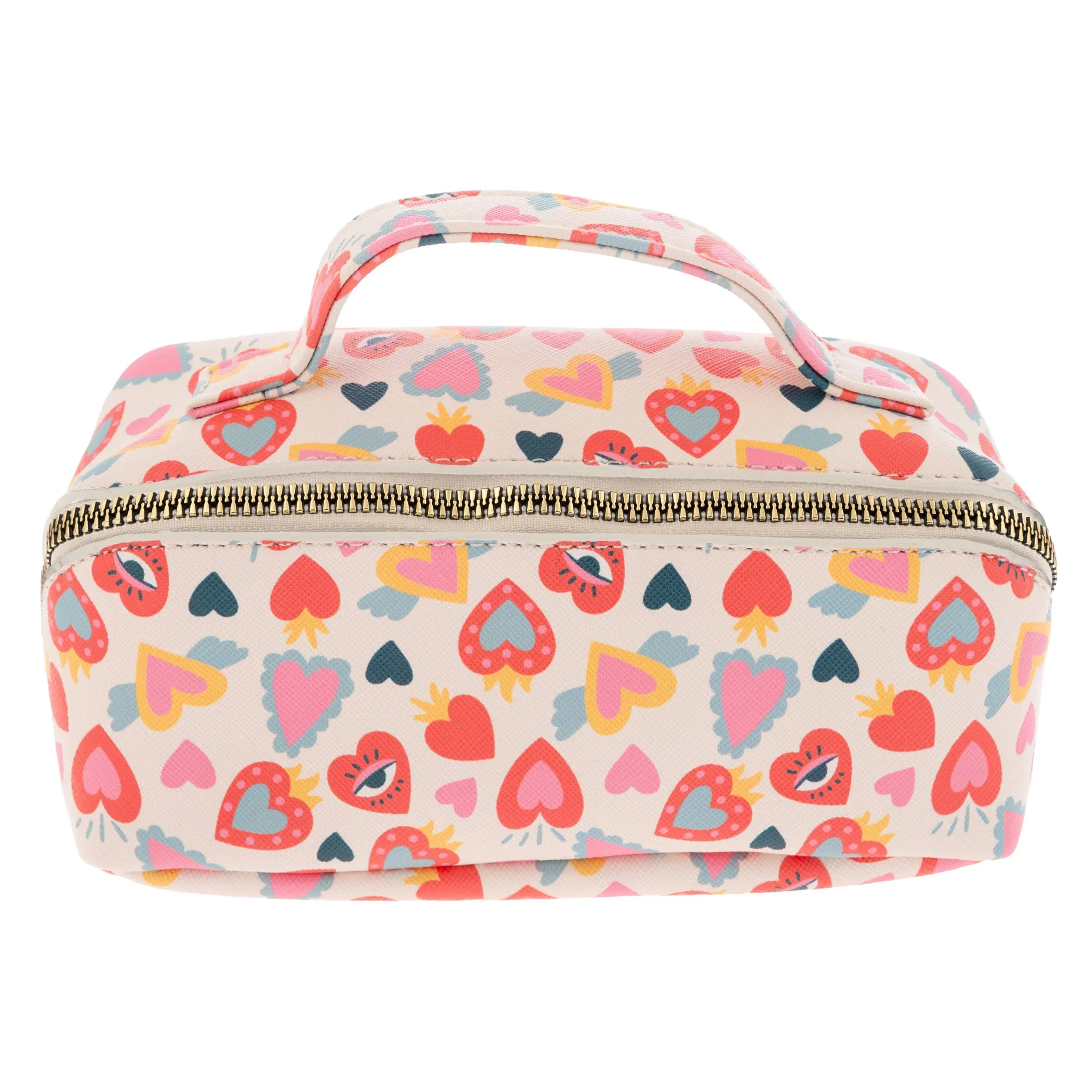 Karma - Cosmetic Zipper Bag, Retro Hearts