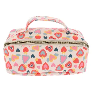 Karma - Cosmetic Zipper Bag, Retro Hearts