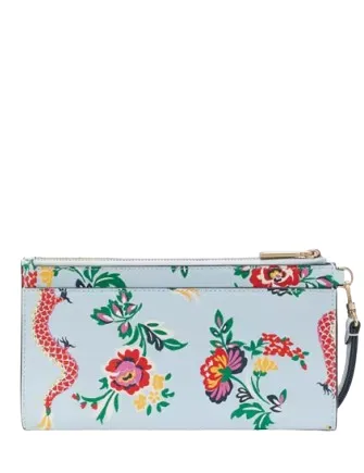 Kate Spade New York Dragon Printed Double Zip Wristlet