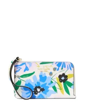 Kate Spade New York Lucy Floral Small L-Zip Wristlet