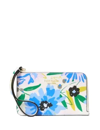 Kate Spade New York Lucy Floral Small L-Zip Wristlet