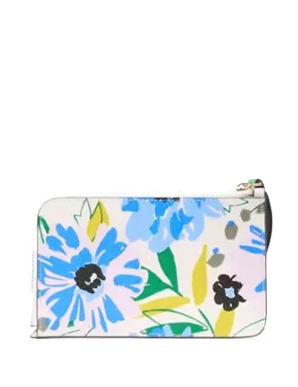 Kate Spade New York Lucy Floral Small L-Zip Wristlet