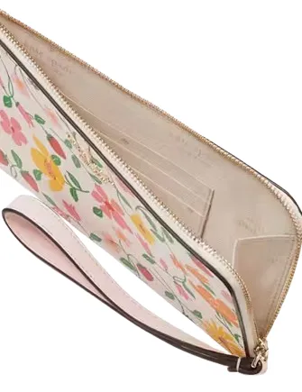 Kate Spade New York Lucy Garden Medium L-zip Wristlet