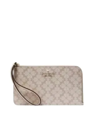 Kate Spade New York Lucy Spade Flower Medium L-zip Wristlet