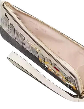 Kate Spade New York NYC Big Apple Small L-zip Wristlet