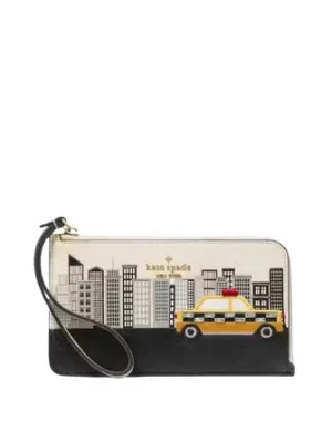 Kate Spade New York NYC Big Apple Small L-zip Wristlet