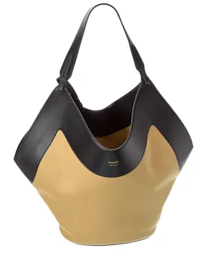 KHAITE Lotus Medium Canvas & Leather Tote