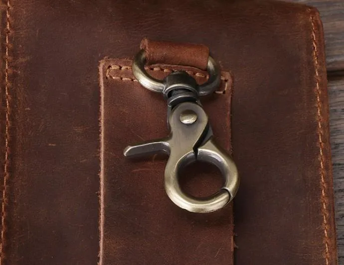 Leather Mens Cigarette Cases with Belt Loop Cell Phone Holster Belt Pouch for Men
