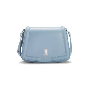 Leather saddle bag with signature hardware and monogram
