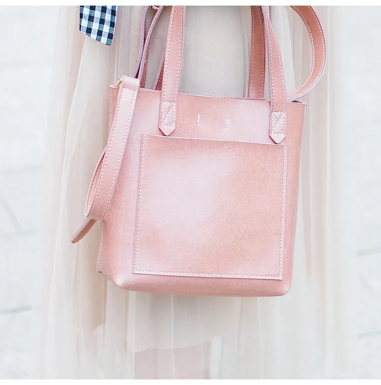 Leather Womens Small Tote Bag Handbag Shoulder Bag For Women