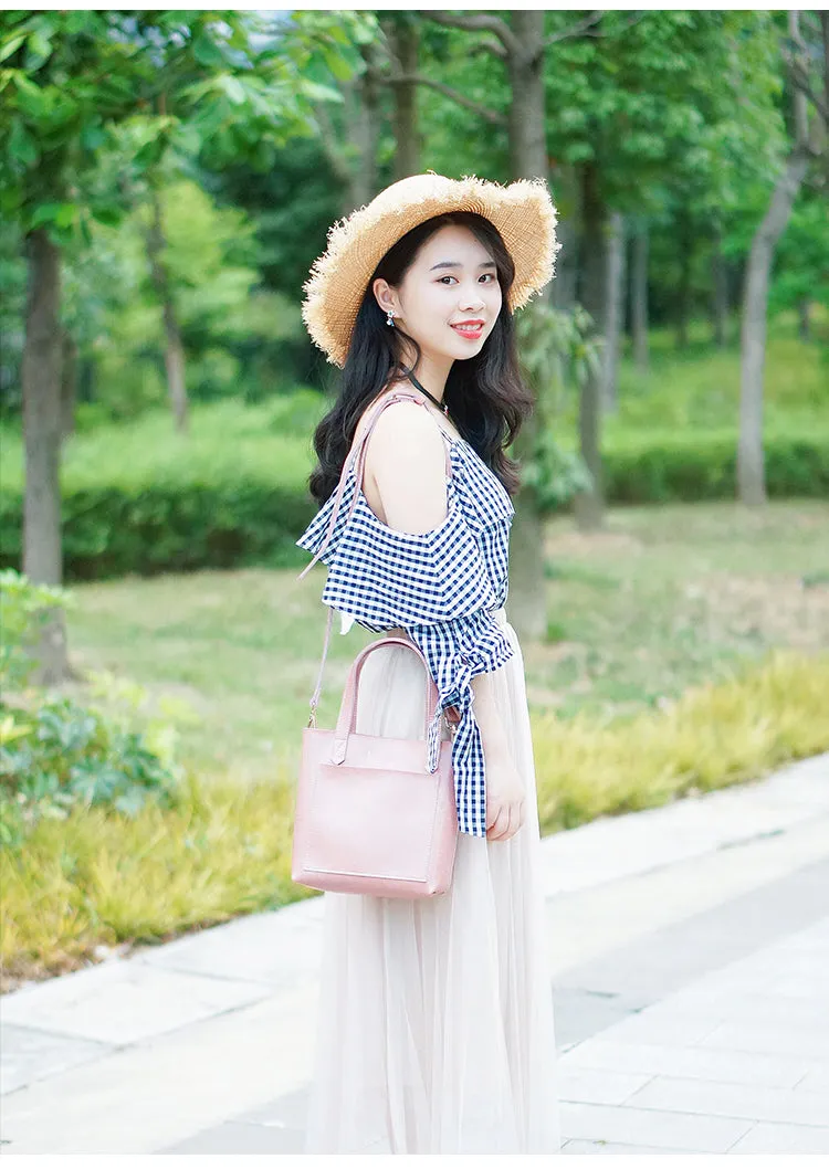 Leather Womens Small Tote Bag Handbag Shoulder Bag For Women