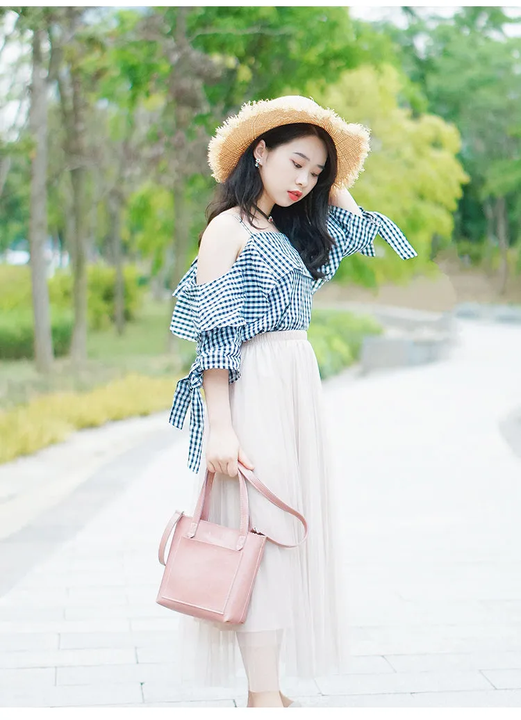 Leather Womens Small Tote Bag Handbag Shoulder Bag For Women